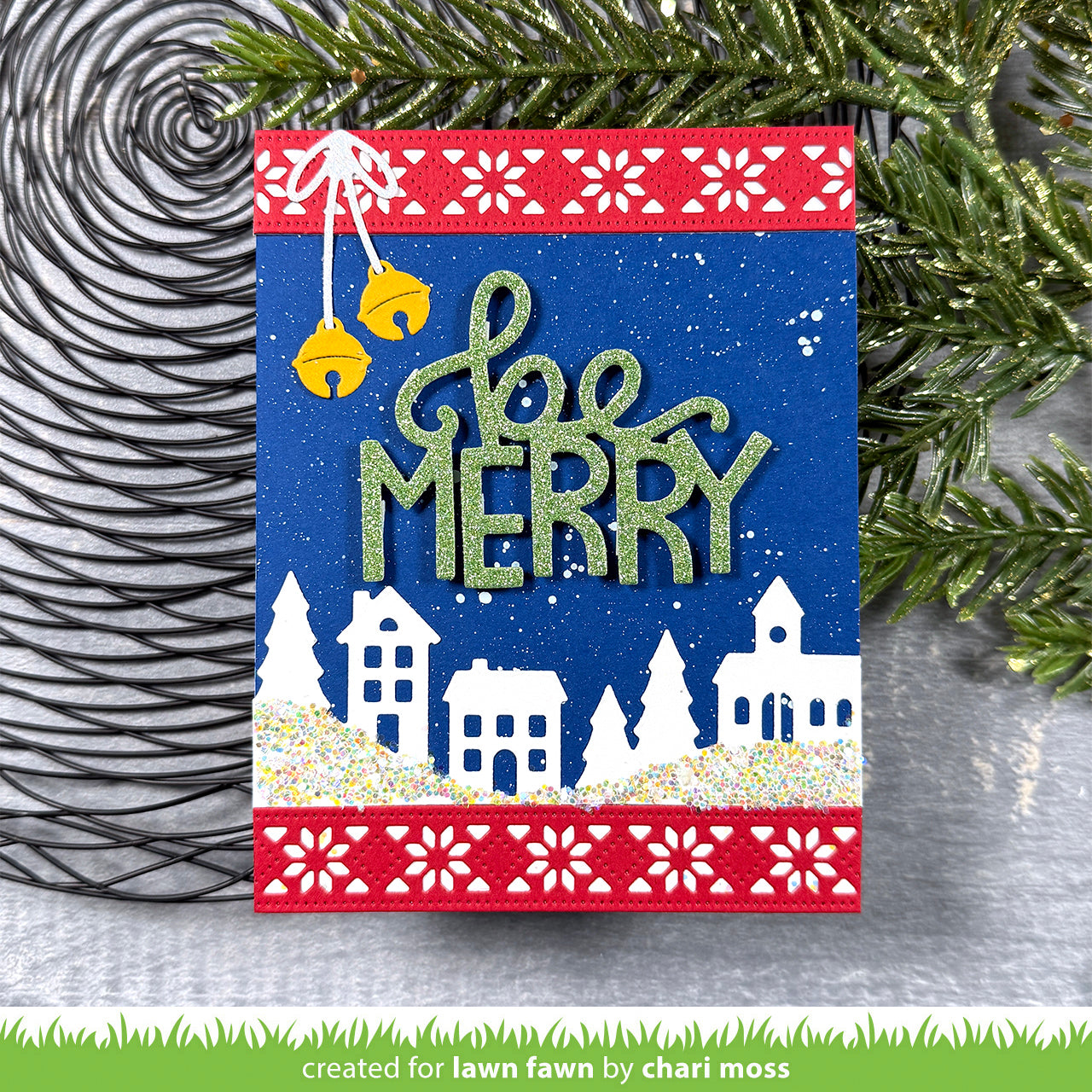 HOLIDAY　SUPER FINE BORDER nordic snowflake border – Lawn Fawn