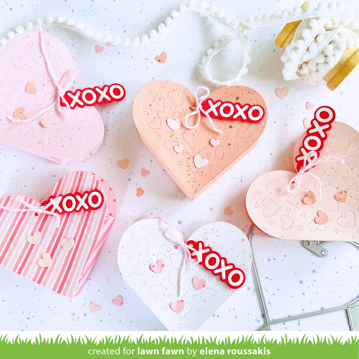 heart pouch dotted hearts add-on