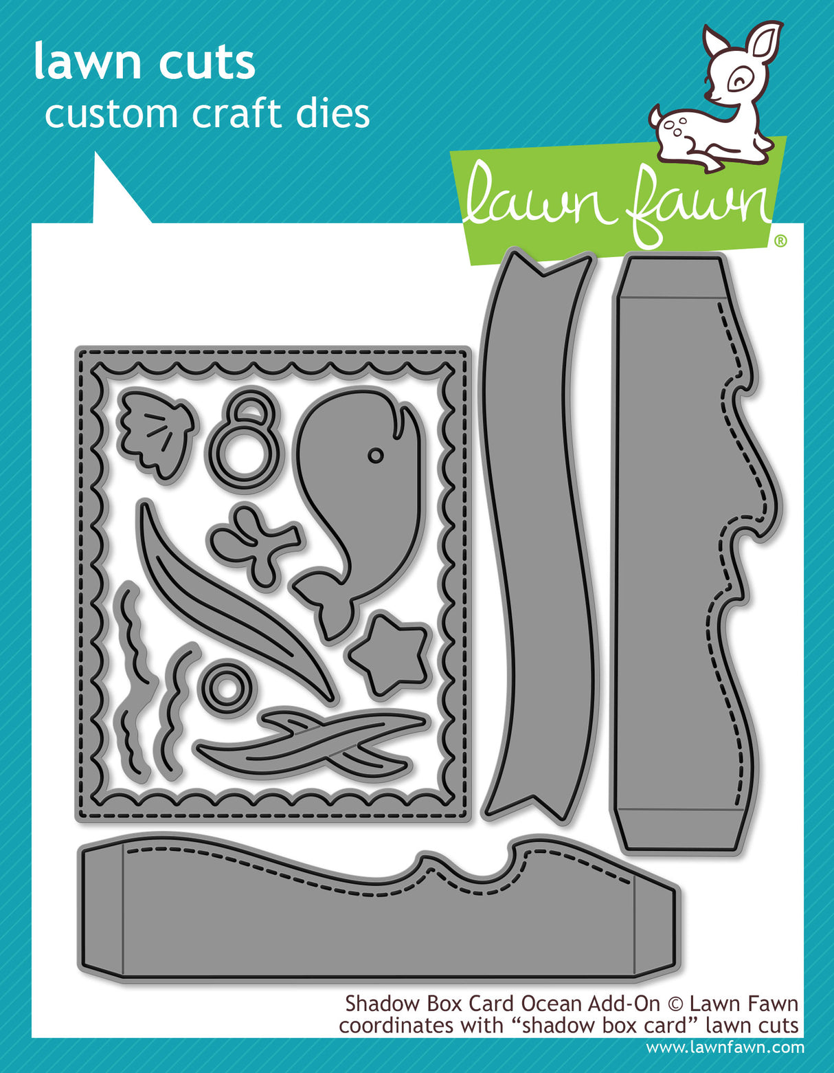 shadow box card ocean add-on