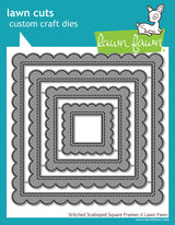 stitched scalloped square frames