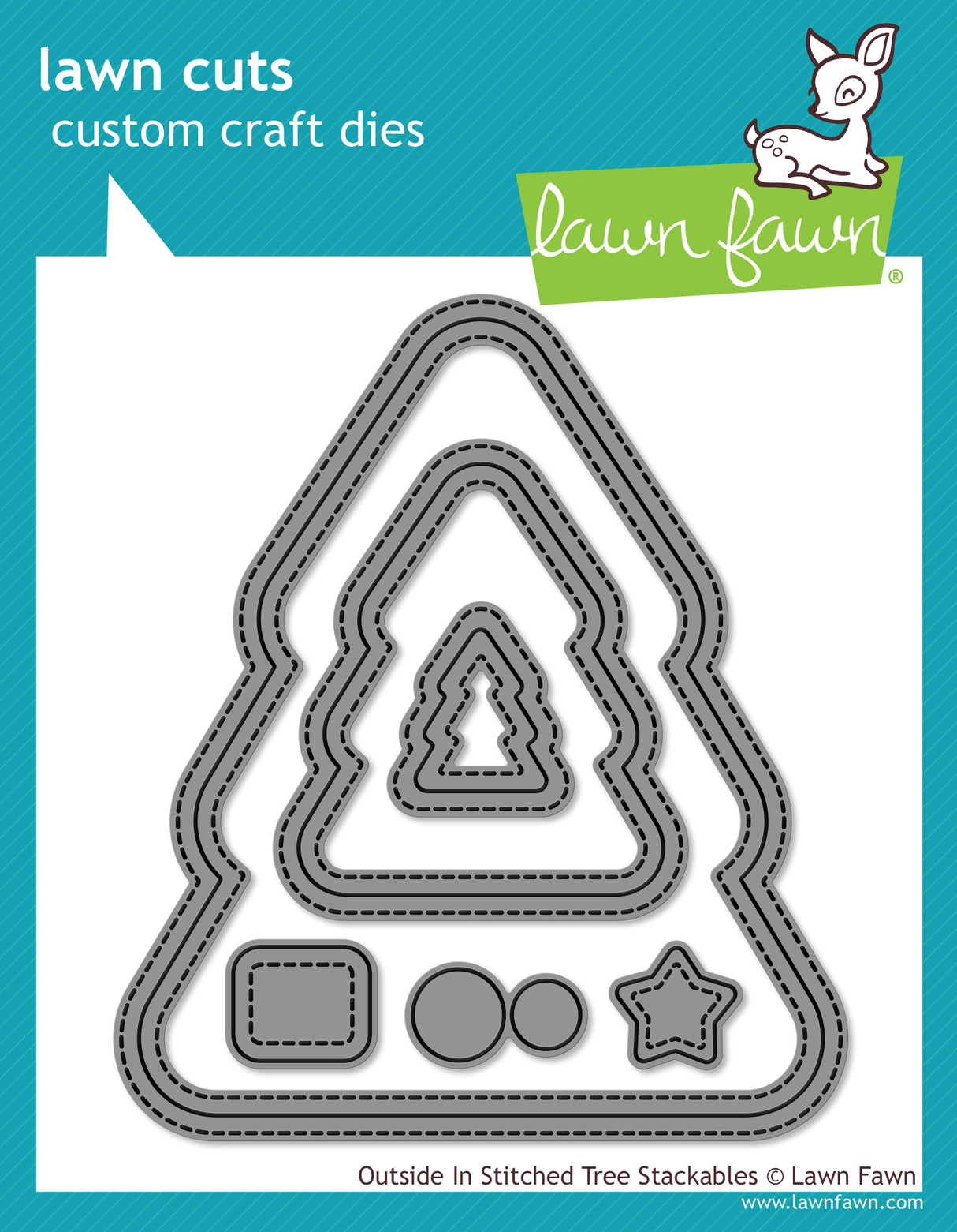 outside in stitched christmas tree stackables