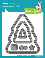 outside in stitched christmas tree stackables