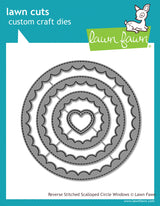 reverse stitched scalloped circle windows