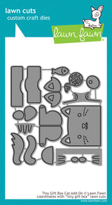 tiny gift box cat add-on