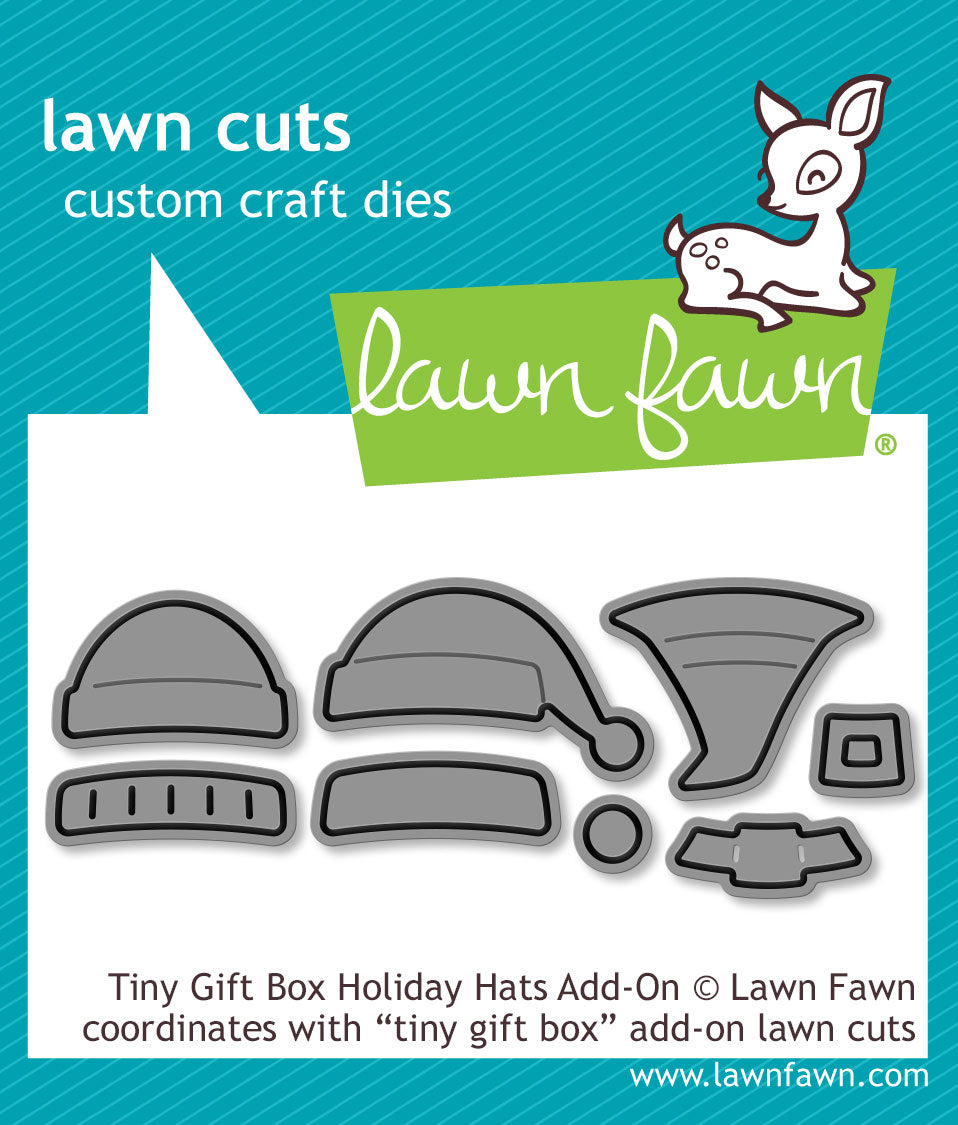 tiny gift box holiday hats add-on