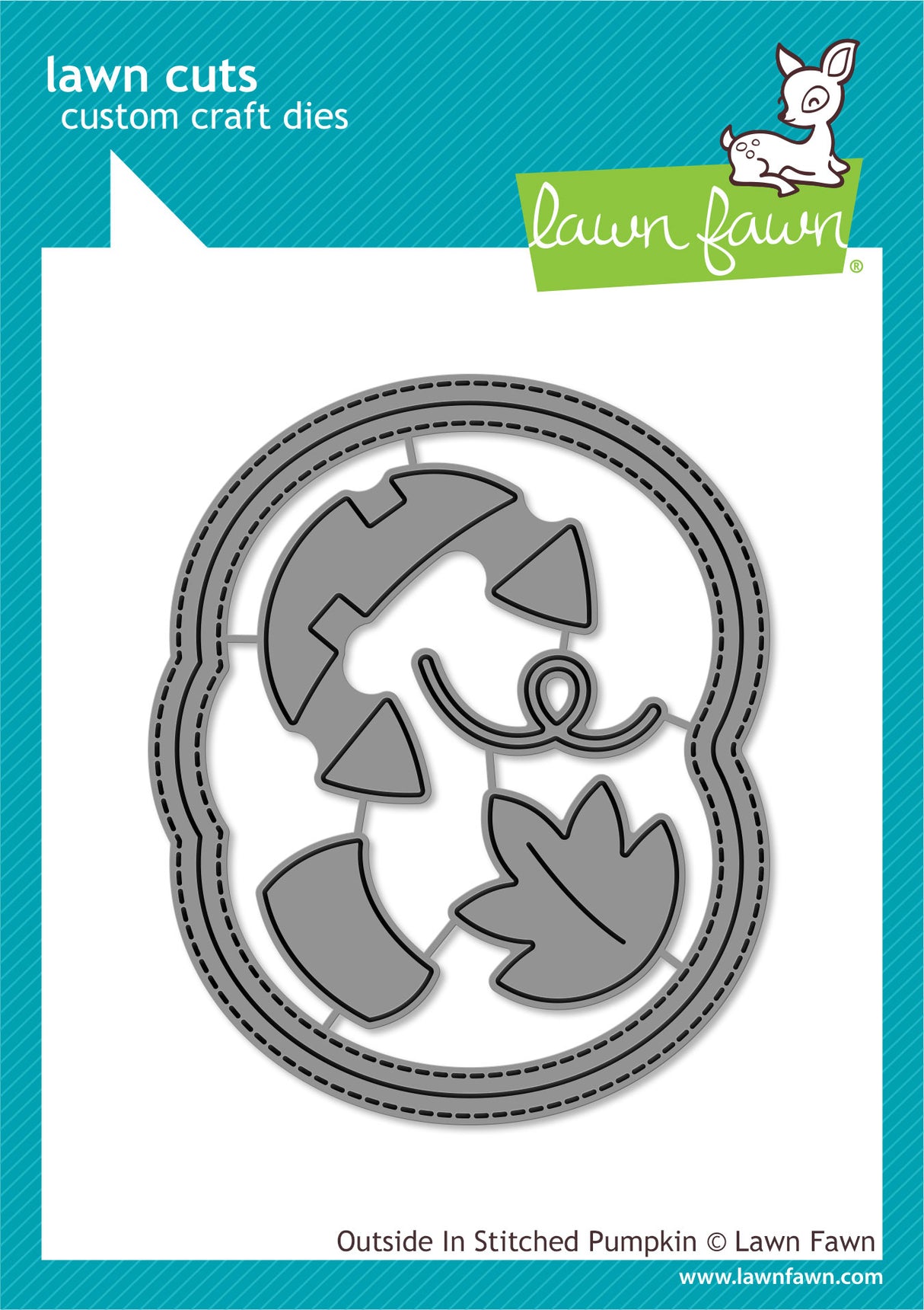 outside in stitched pumpkin