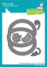 stitched pumpkin frame