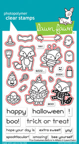 fox costumes before 'n afters lawn cuts