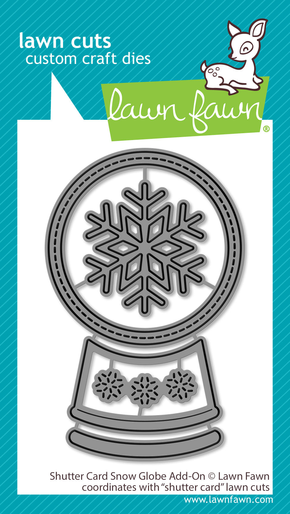 shutter card snow globe add-on