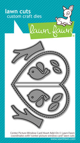 center picture window card heart add-on