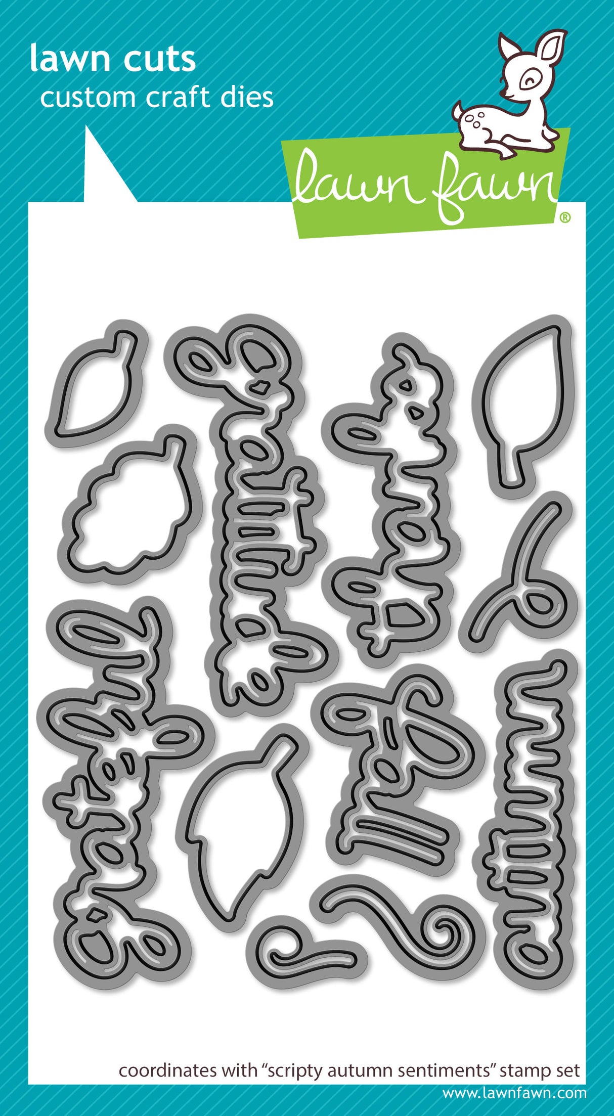 scripty autumn sentiments lawn cuts