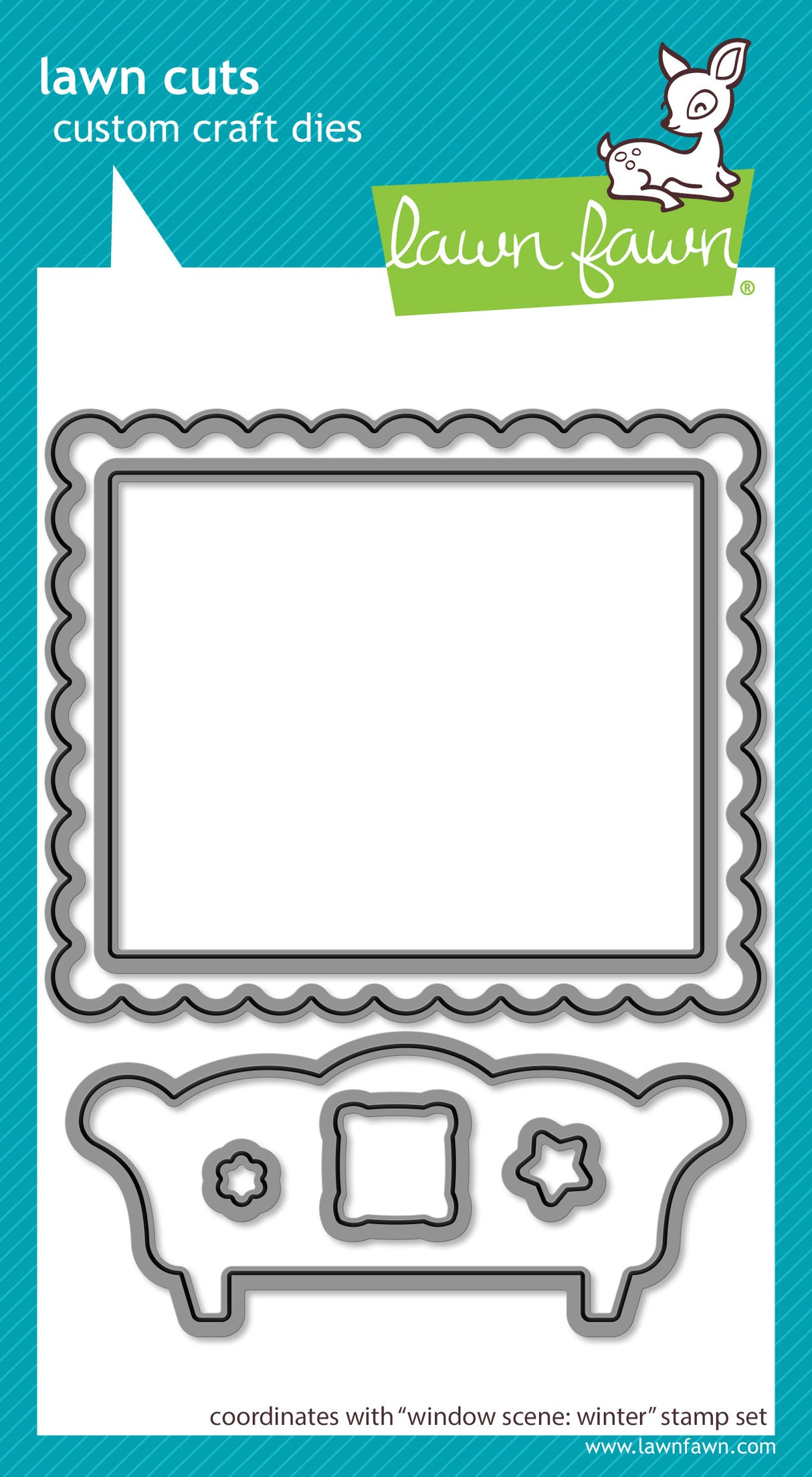 window scene: winter lawn cuts