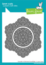 outside in stitched snowflake