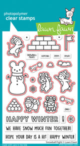 snowball fight lawn cuts