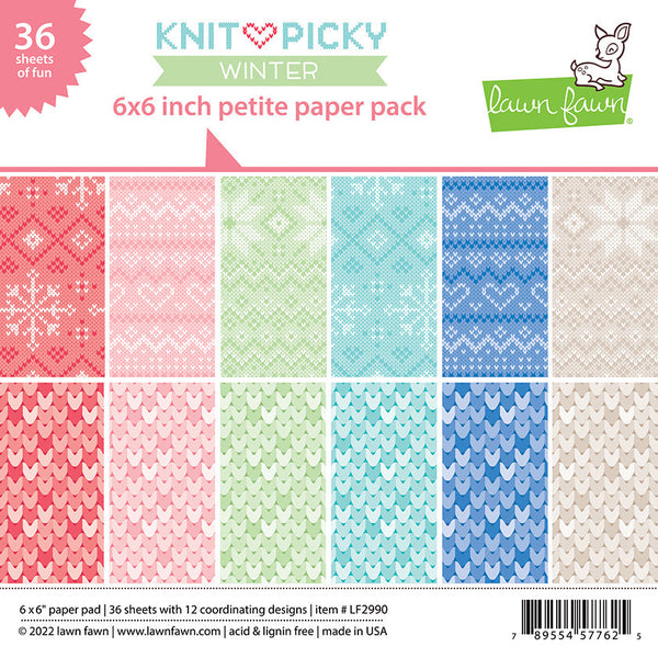 Blocco Di Carte Lawn Fawn 6x6 Pollici Sweater Weather Remix, 36 Fogli, 12 Design Coordinati, Per Scrapbooking E Card Making - 2