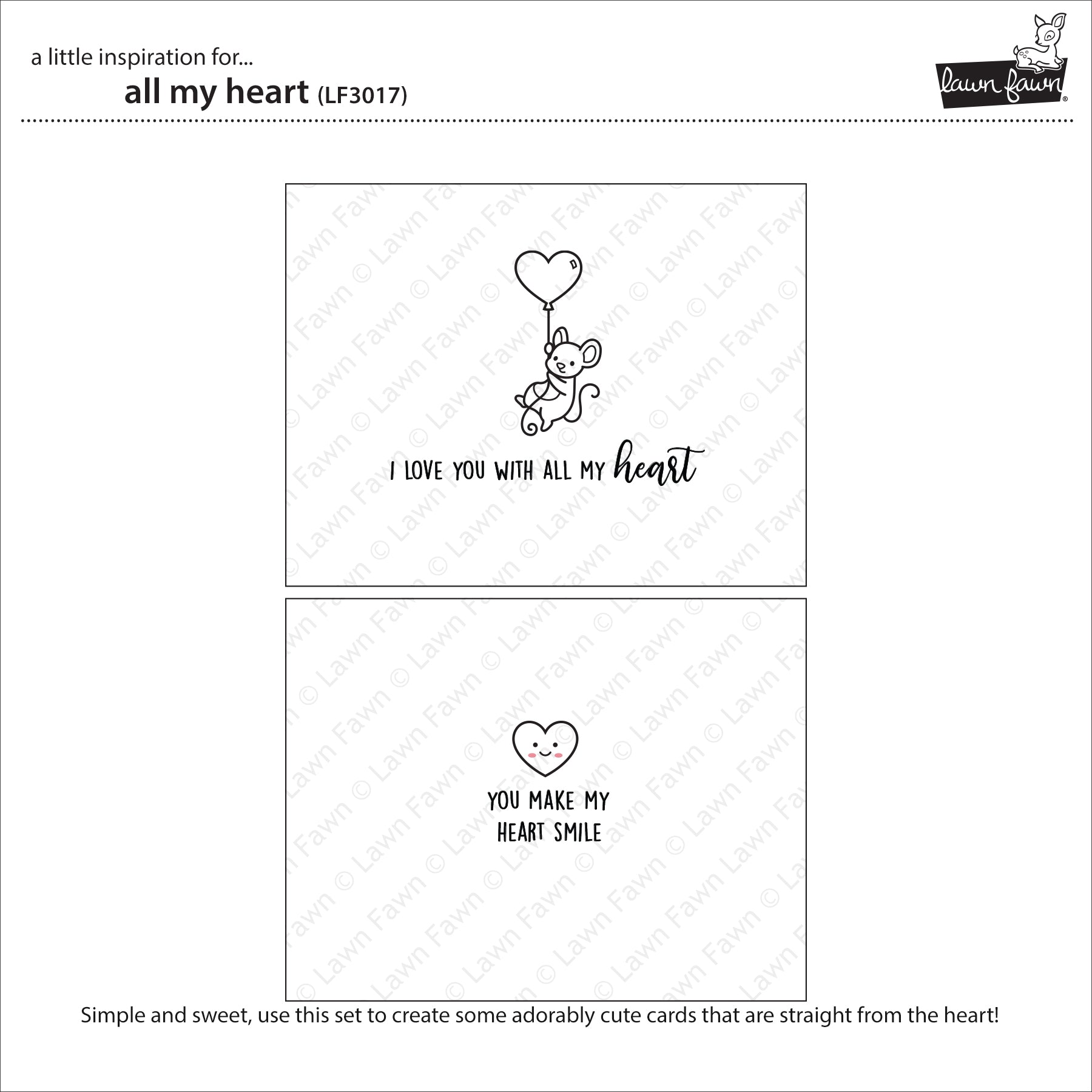 Close to my HEART スタンプ、カード、アルバム材料一式 all my heart – Lawn Fawn