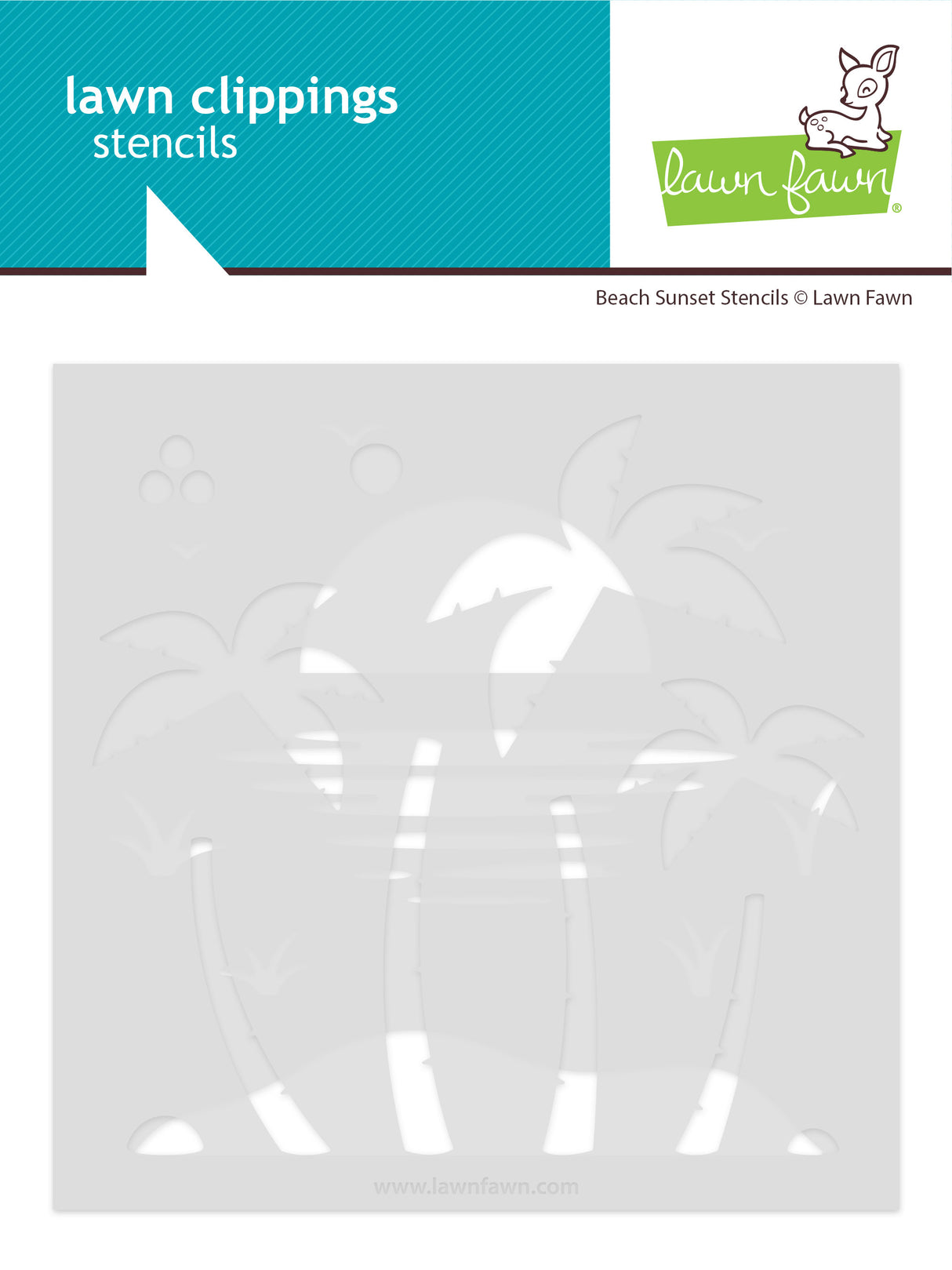 beach sunset stencils