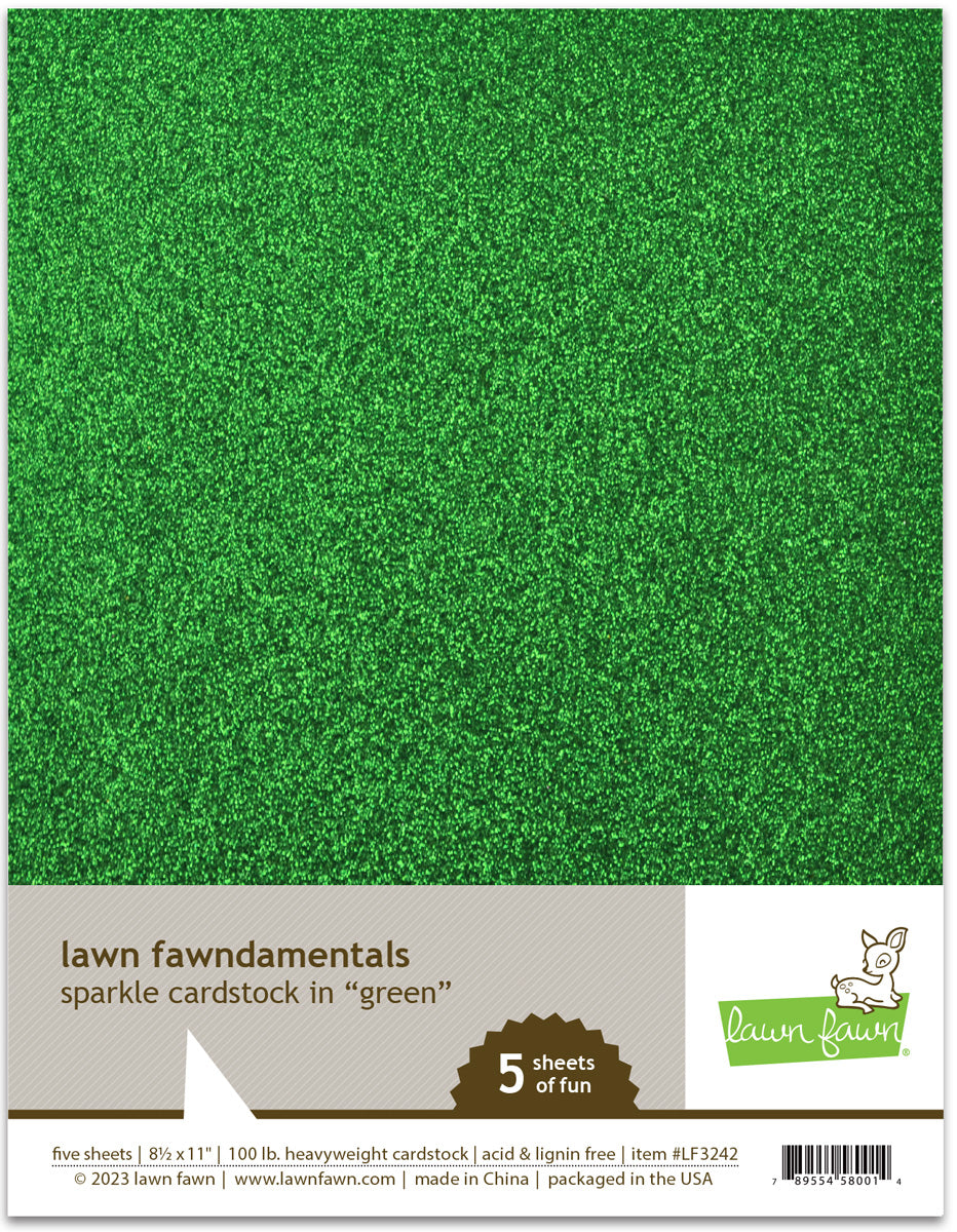 sparkle cardstock - green