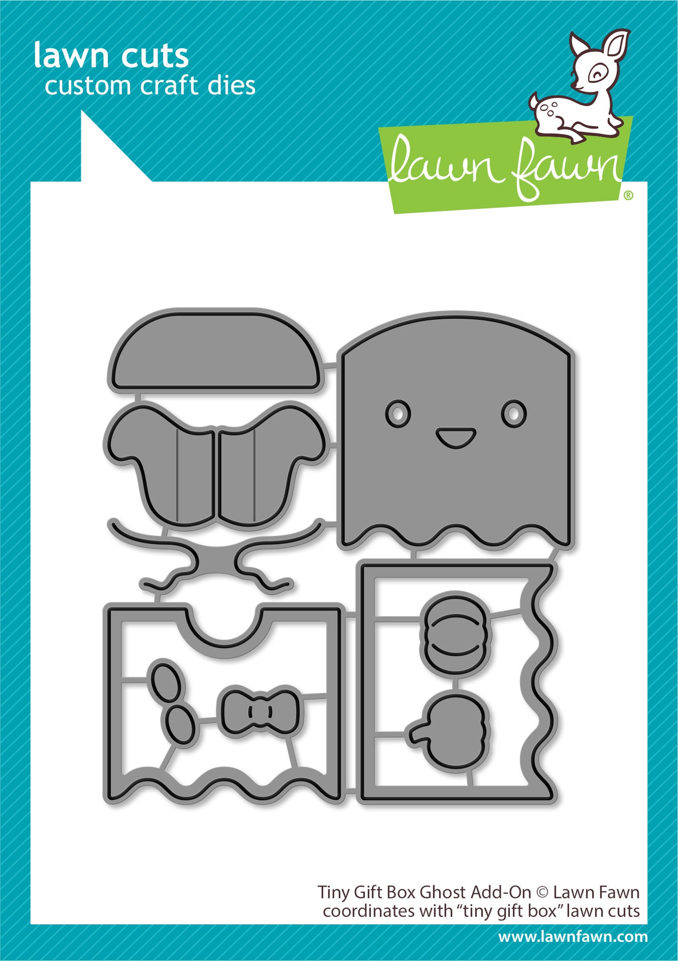 tiny gift box ghost add-on – Lawn Fawn
