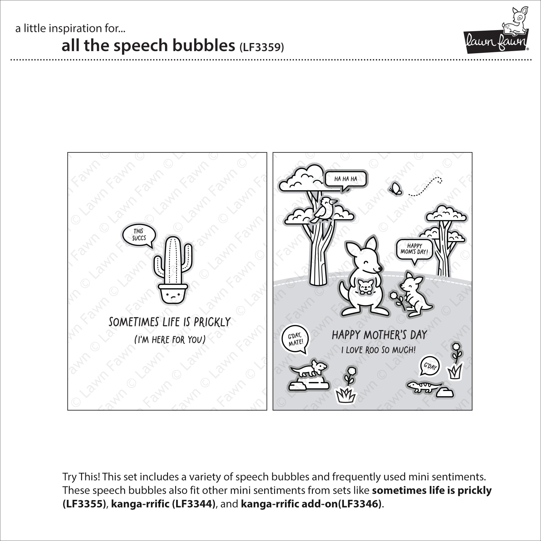 all the speech bubbles