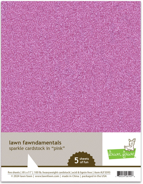 sparkle cardstock - pink