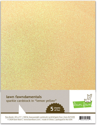 sparkle cardstock - lemon yellow