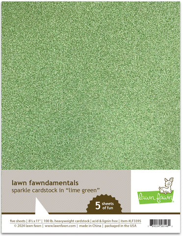 sparkle cardstock - lime green