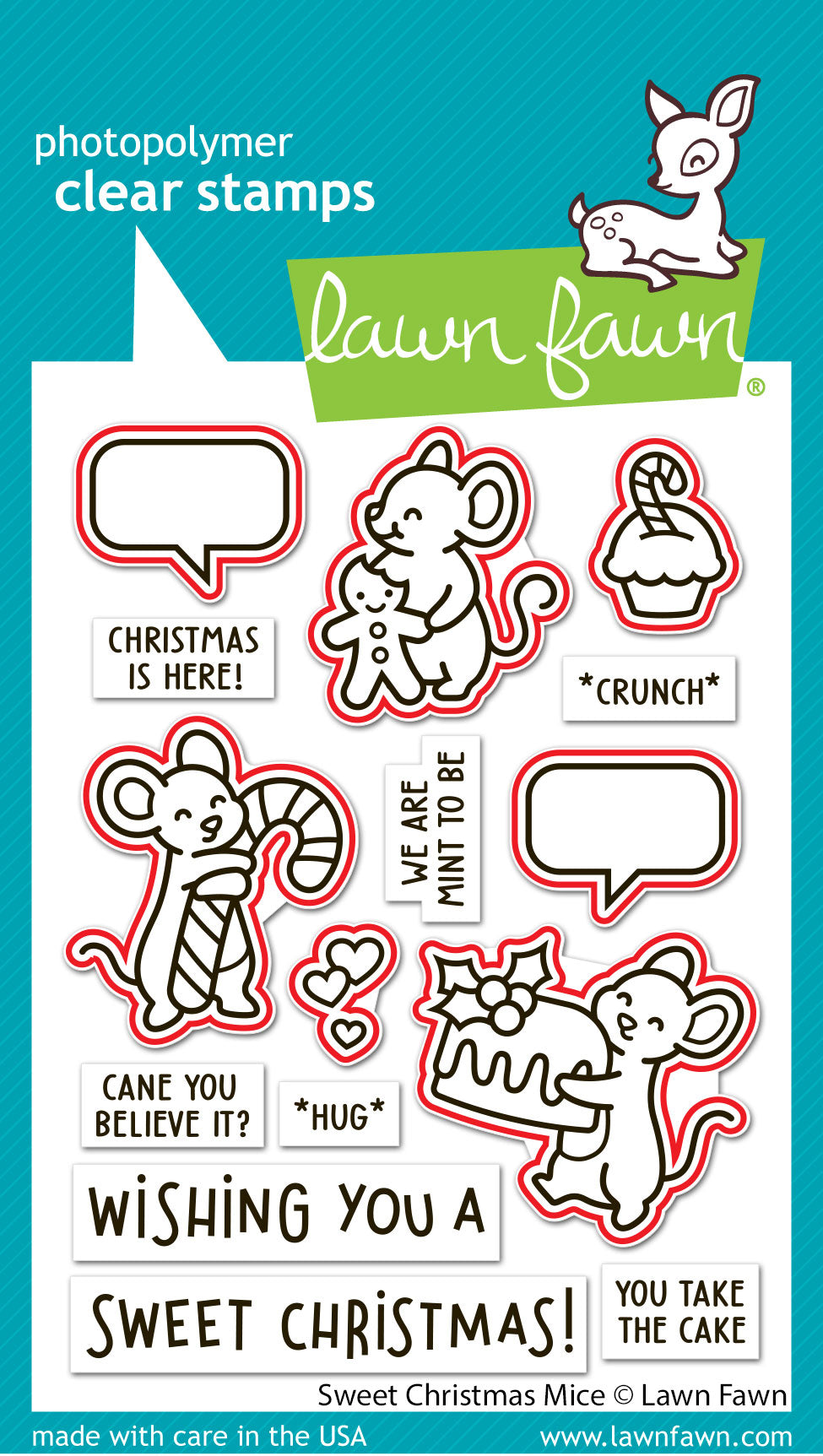 sweet christmas mice lawn cuts