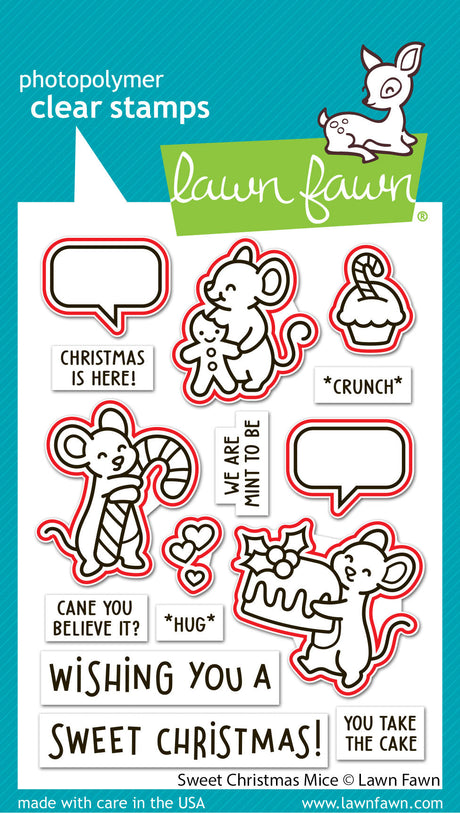 sweet christmas mice lawn cuts