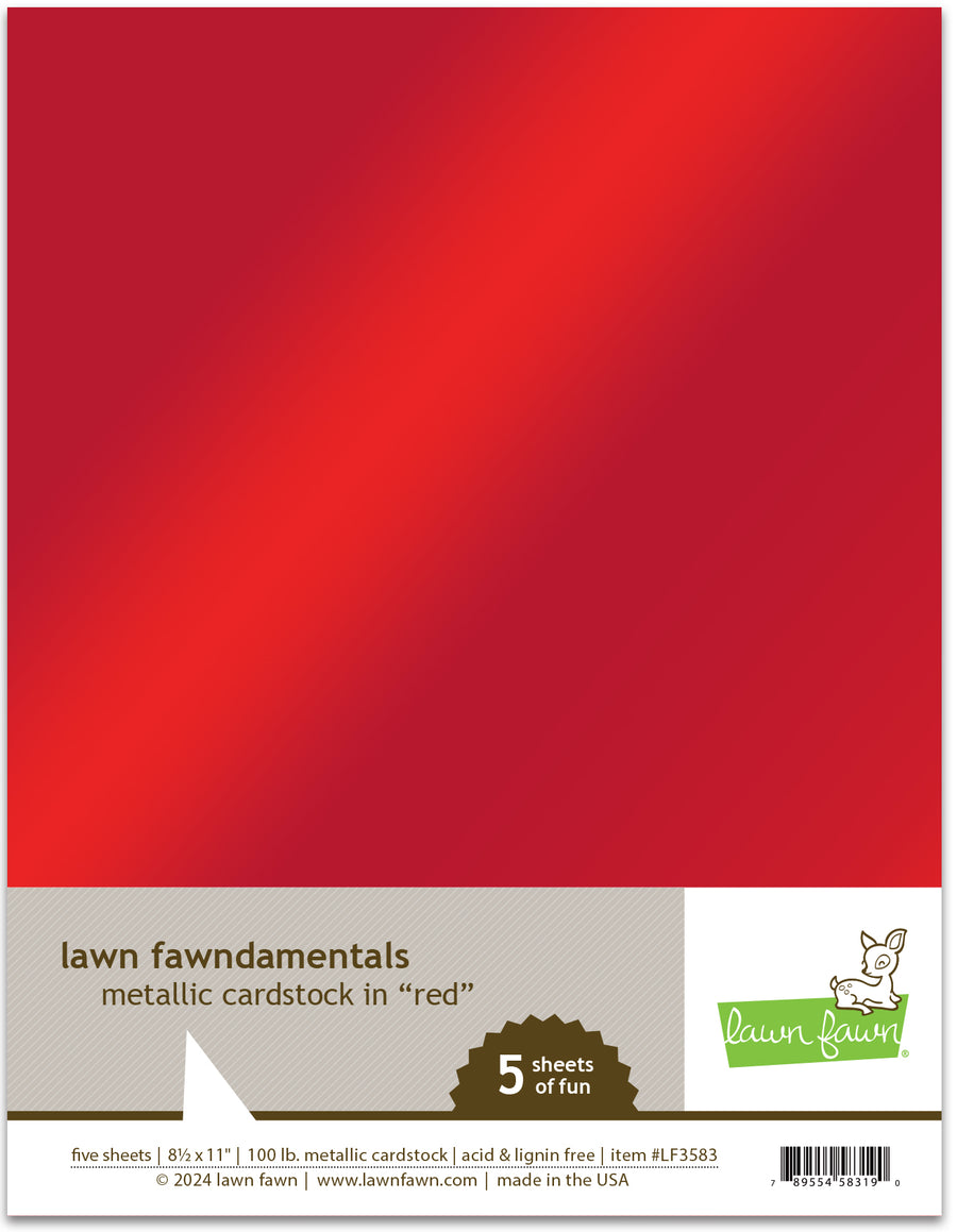 metallic cardstock - red – Lawn Fawn