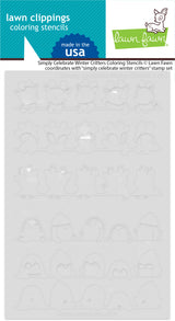 simply celebrate winter critters coloring stencils