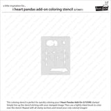 i heart pandas add-on coloring stencil