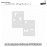 valentine mice coloring stencils