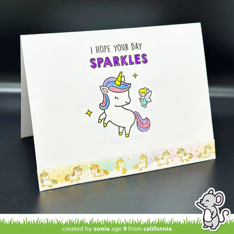 unicorn sparkles kids cardmaking kit: mini