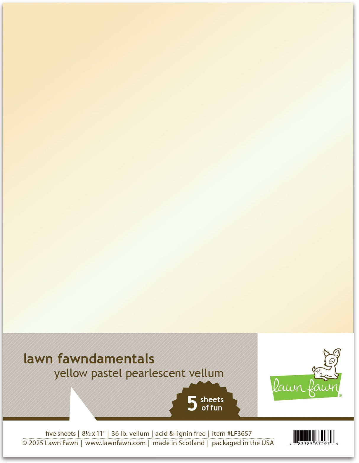 yellow pastel pearlescent vellum pack