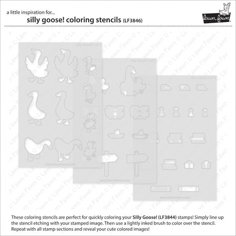 silly goose! coloring stencils