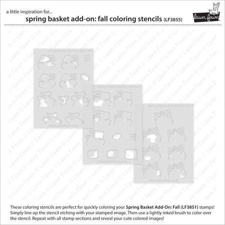 spring basket add-on: fall coloring stencils