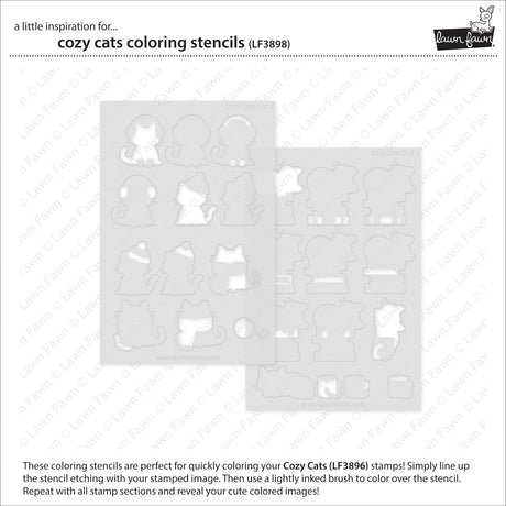 cozy cats coloring stencils