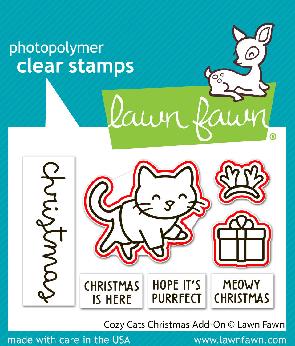 cozy cats christmas add-on lawn cuts
