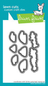 all the santa hats lawn cuts