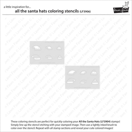 all the santa hats coloring stencils