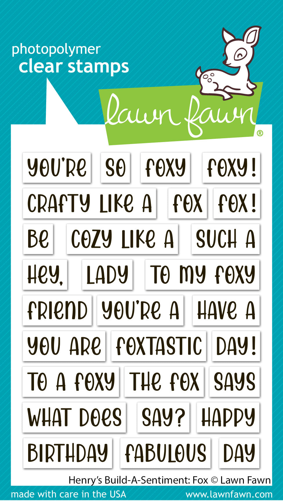 henry's build-a-sentiment: fox – Lawn Fawn