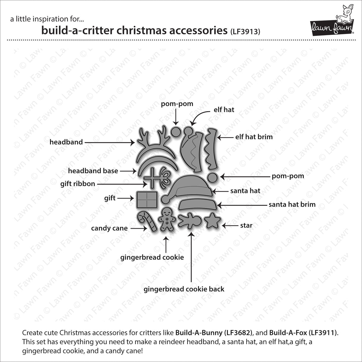 build-a-critter christmas accessories