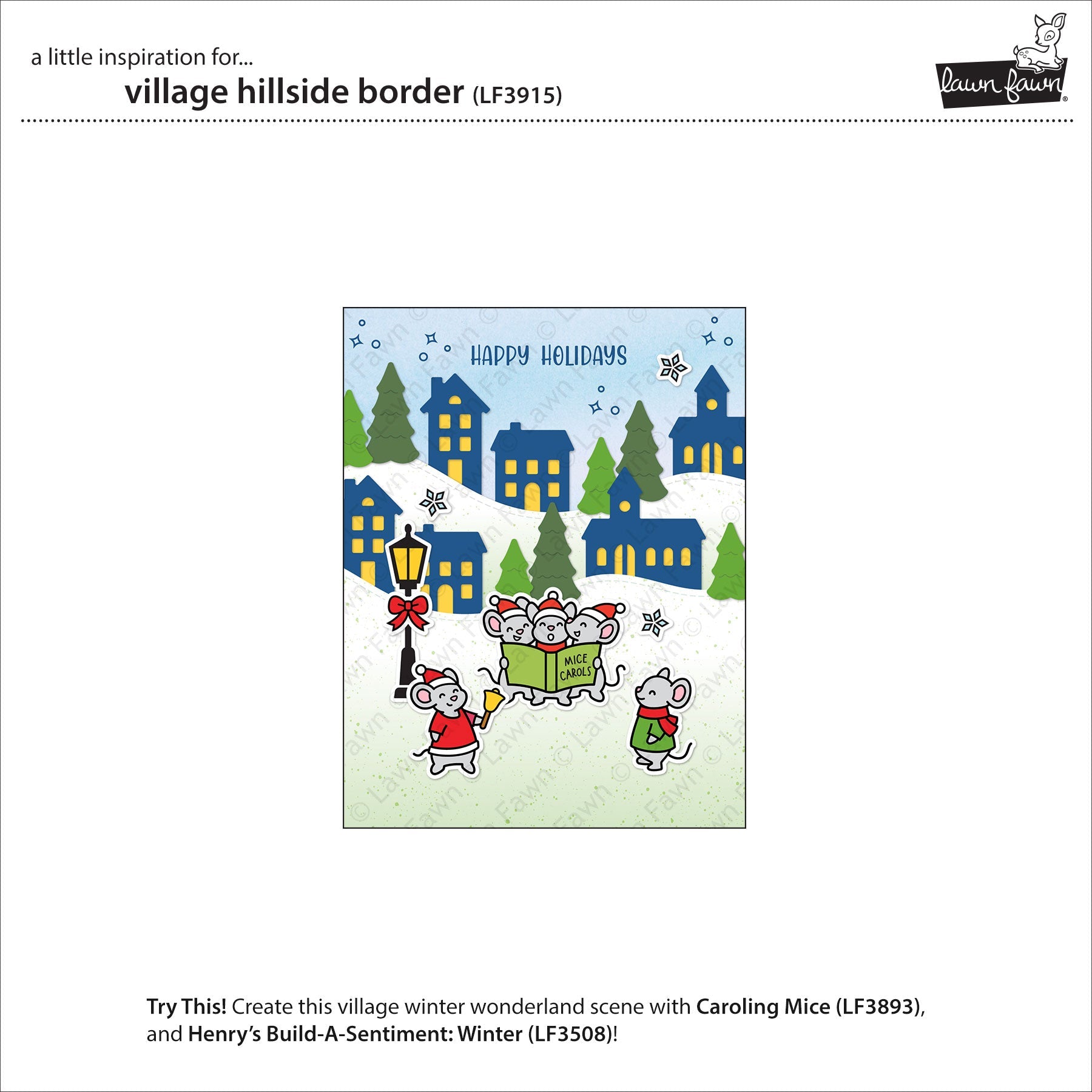 Lawn Cuts Custom Craft Border Die-Little Town Lawn Cuts Custom Craft Border Die-Little Town