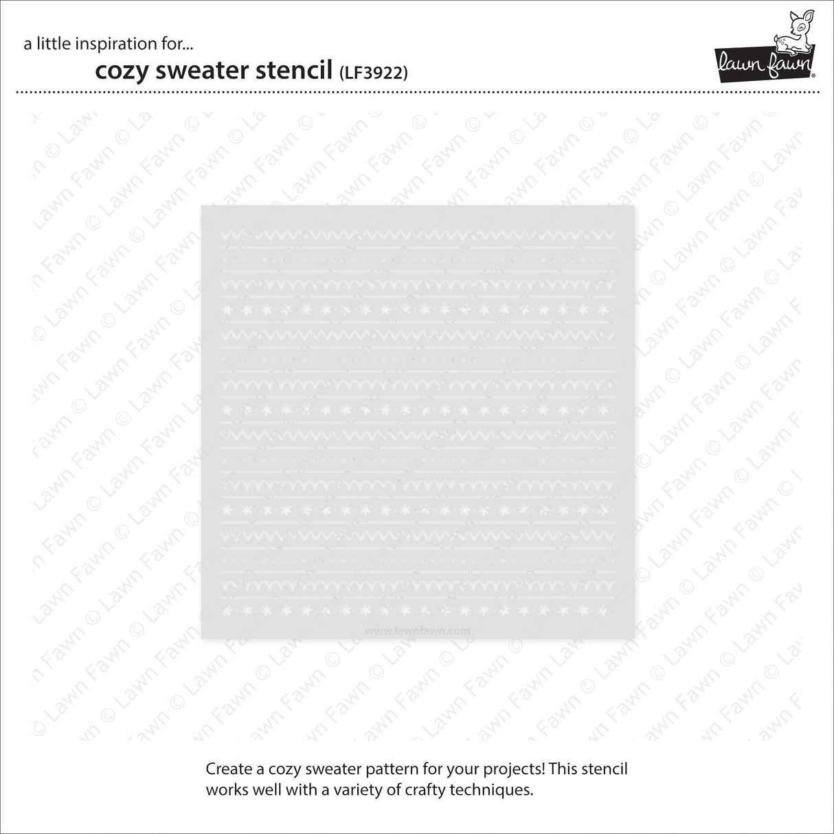 cozy sweater stencil