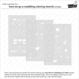 here we go a-waddling coloring stencils