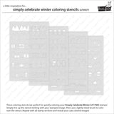 simply celebrate winter coloring stencils