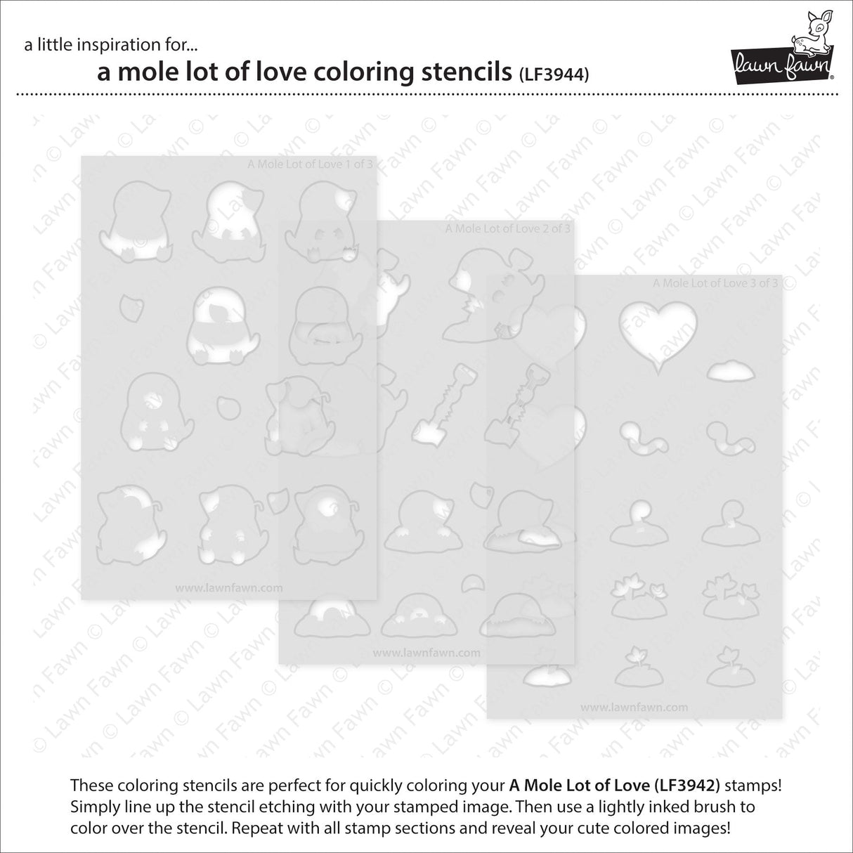 a mole lot of love coloring stencils