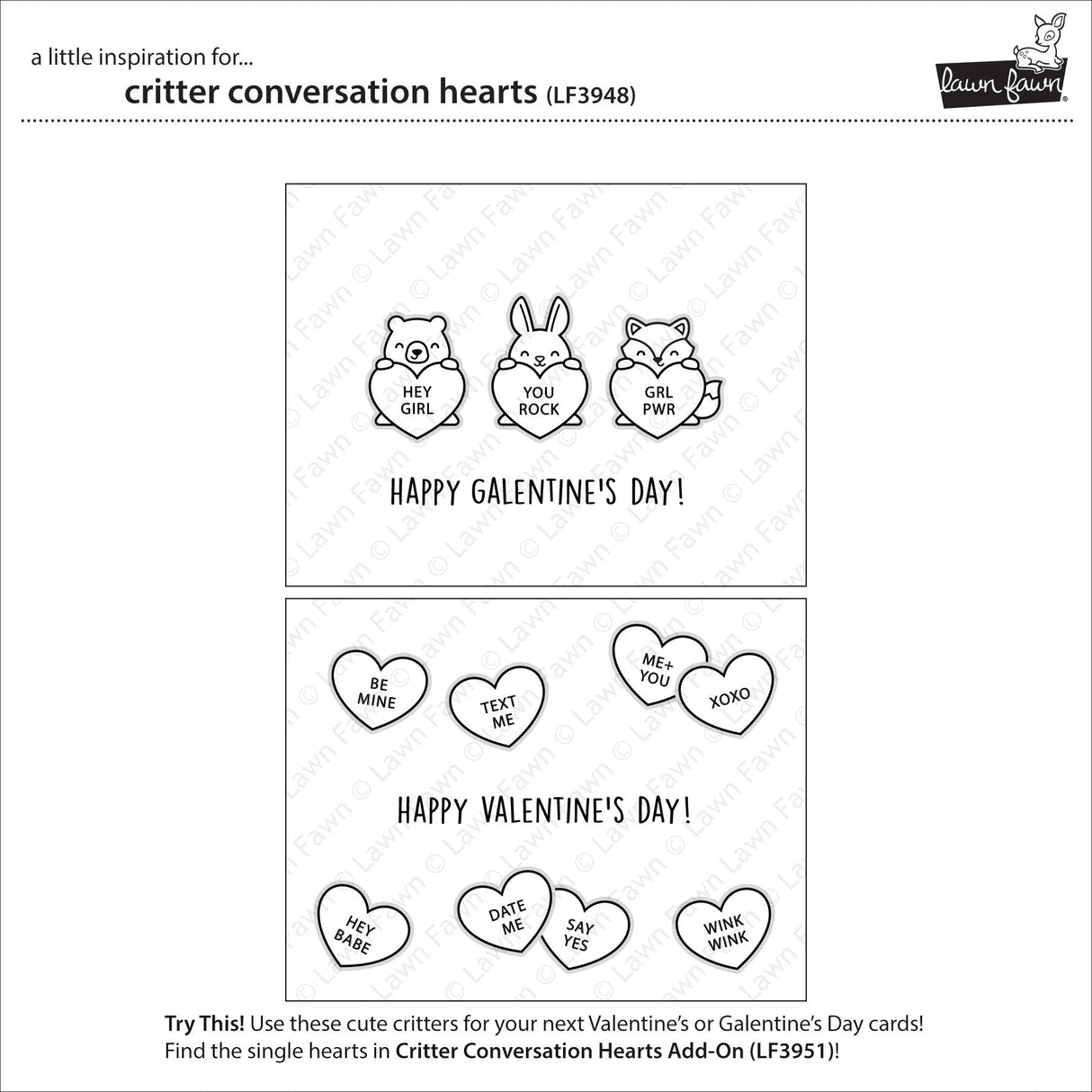 critter conversation hearts