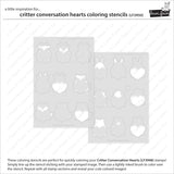 critter conversation hearts coloring stencils